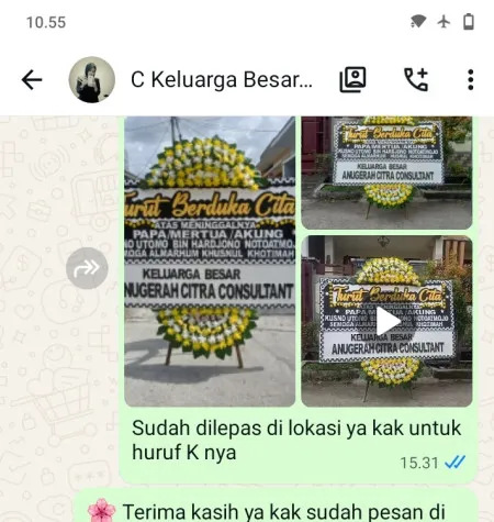 Pengiriman Papan Bunga Duka Vihara Pluit
