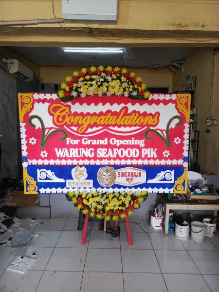 Papan Bunga Ucapan Selamat Vihara Pluit